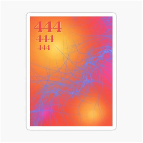 444 Angel Number Energy Sticker For Sale By Zzodiacdesignss Redbubble