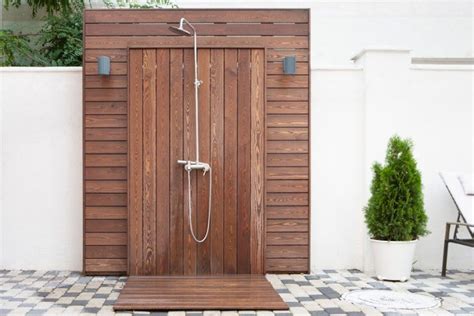 Top 60 Best Outdoor Shower Ideas Enclosure Designs Outdoor Shower