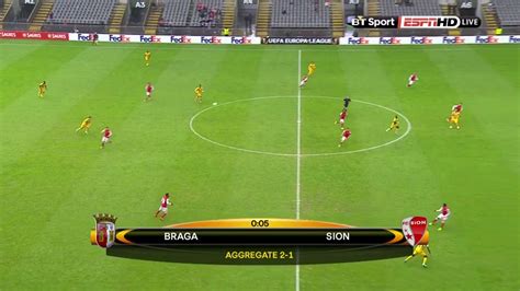 Bt sport espn hd on mobile and tablets. Europa League 2015/16 R32 2nd Leg - Sporting Braga v. FC Sion 24/02/2016 | Lukas GTR Football