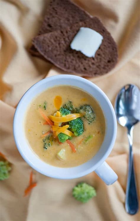 Vegetarian Broccoli Cheddar Cheese Soup Joes Healthy Meals
