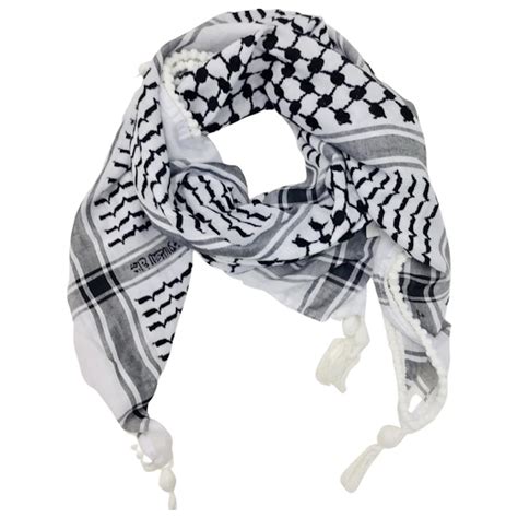 Black And White Arab Cafia Keffiyeh Middle Eastern Shemagh Scarf Wrap Turban Buy Online In India