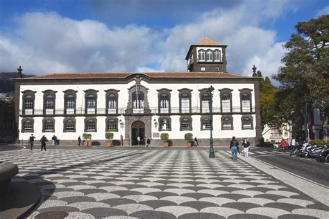 Funchal 02022018 Das Gebäude Der Câmara Municipal Do Funchal In