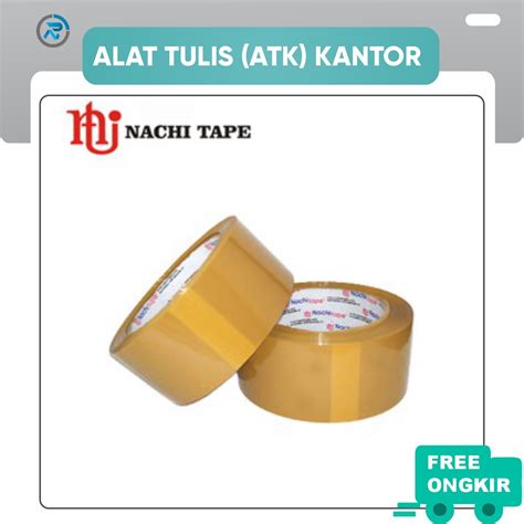 Jual Lakban Selotip Nachi Premier Tape Coklat Cokelat 48mm 100 Yard 2