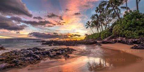 Hawaii Beach At Sunset Scenic Backdrops Grosh S3442