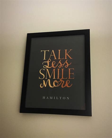 Hamilton Talk Less Smile More Print Digital Download Etsy