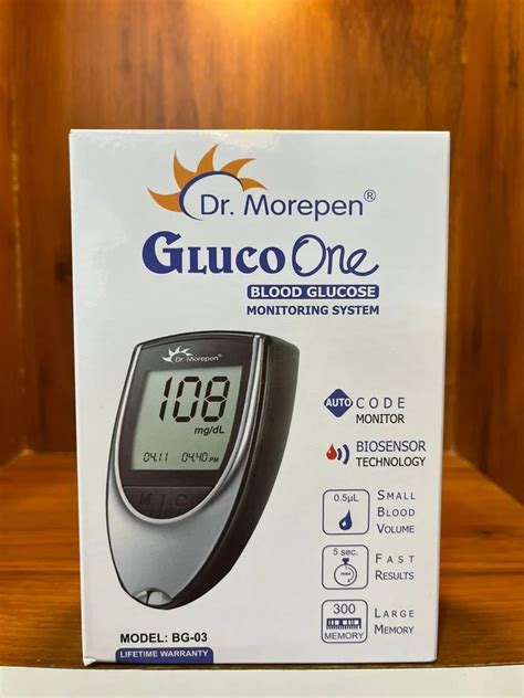 Dr Morepen Gluco One Blood Glucose Monitor Model Name Number Bg 03 At