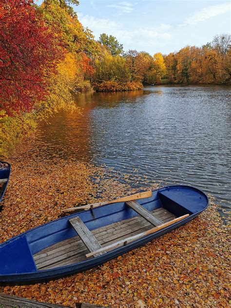 Autumn Lake Boat Free Photo On Pixabay
