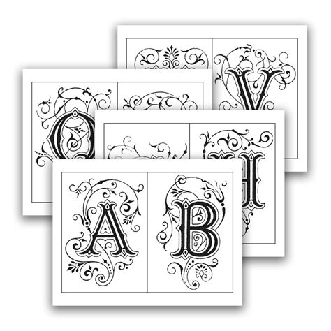 Free Printable Illuminated Letters Template Printable Templates