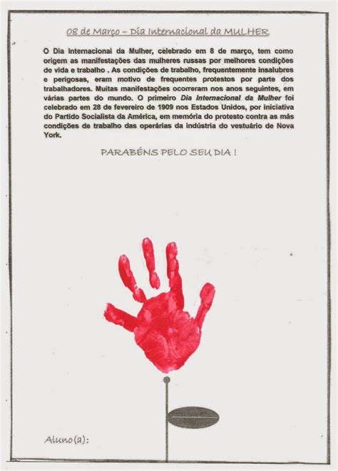 Atividade Dia Internacional Da Mulher Educação Infantil