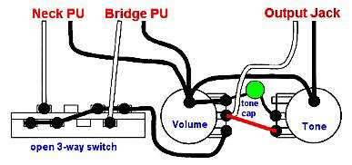 With this wiring, position 1 is the bridge pickup, position 2 is the neck pickup, and position 3 is the next idea uses the tapped tele pickup i developed. The Telecaster Mod Guide