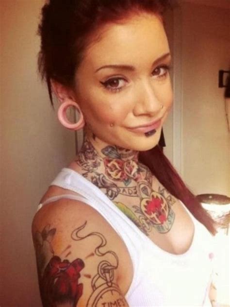 Cute Girl With Massive Gauges Girls With Gauges Girl Tattoos