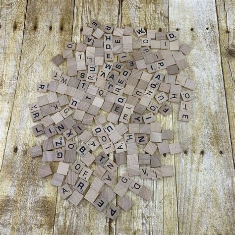 Scrabble Tiles Lot 191 Pieces Wood Scrabble Scrabble Tiles Wood