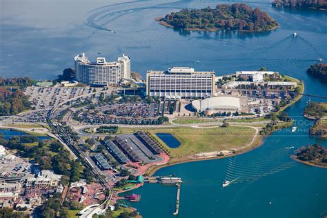 aerial photo disneys contemporary resort florida