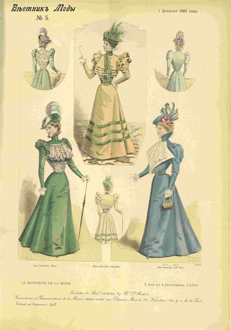 Вестник моды 1897 1890s Fashion Edwardian Fashion Vintage Fashion