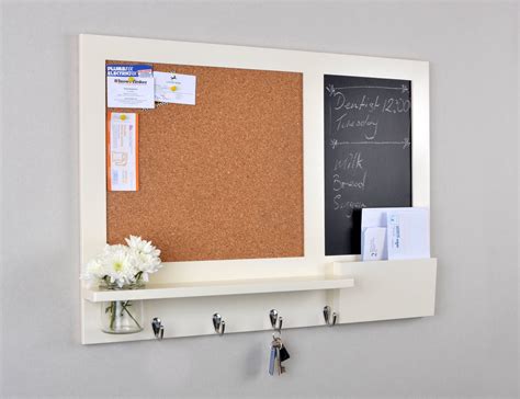 Chalkboard Pin Board Combo Organiser In Cream Etsy Kitchen Notice