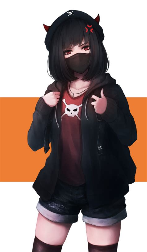 Anime Girl Black Hoodie