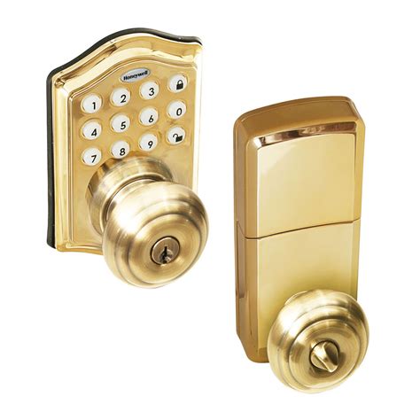 Honeywell 8732001 Electronic Entry Knob Door Lock With Keypad In