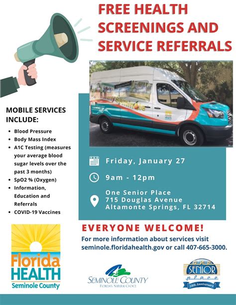 Free Health Screenings And Service Referrals One Senior Place