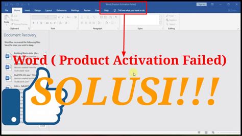 Cara Mengatasi Product Activation Failed Pada Microsoft Word Excel Powerpoint Dll Termudah