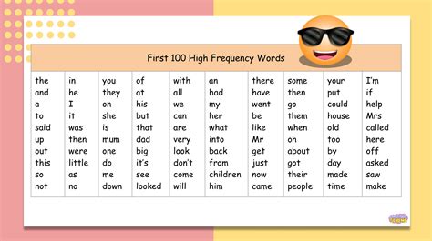 Mash Infants Free First High Frequency Word List