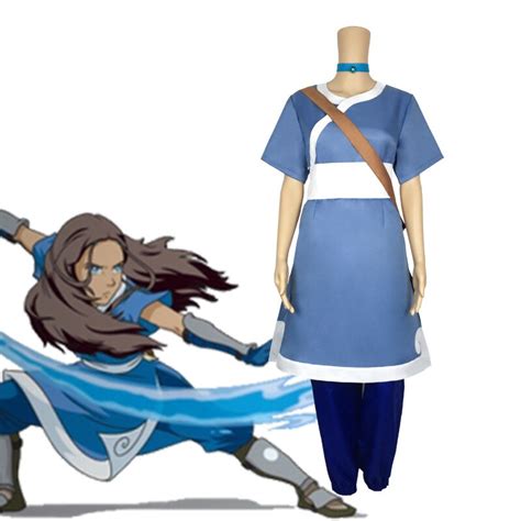 Easy Return Katara Cosplay Blue Costume Avatar The Last Airbender Girl Halloween Outfits New We