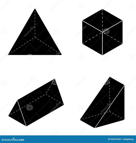 Sistema De Las Formas Geométricas Básicas 3d Vector Geométrico De Los