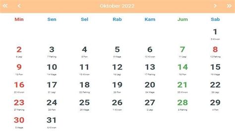 Kalender Jawa Hari Ini Selasa Wage Tanggal 25 Oktober 2022 Penanggalan