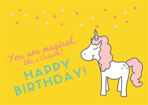 🦄 Unicorn Birthday Wishes Quotes And Verses Free Cards