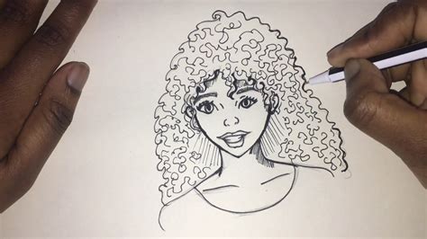 How To Draw Black Curly Hair Youtube
