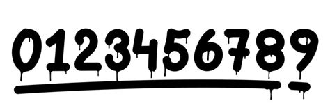 Graffiti Numbers Vector Images Over 3 500