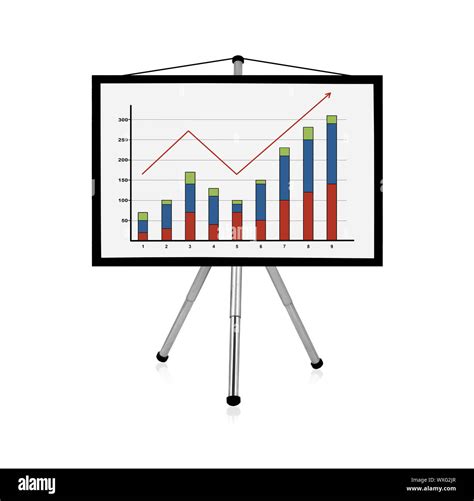 Flip Chart With Drawing Business Charts Stock Photo Alamy