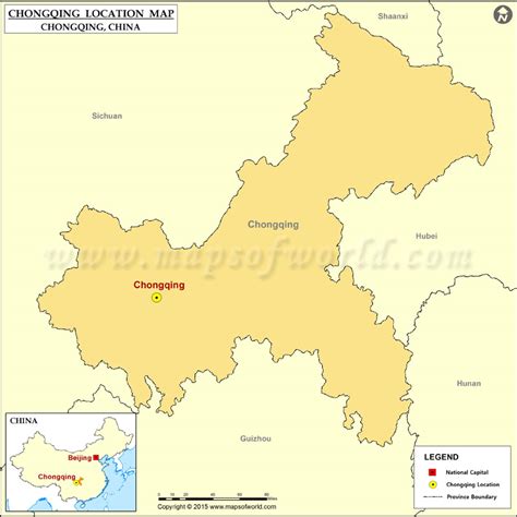 Where Is Chongqing Located Location Of Chongqing In China Map