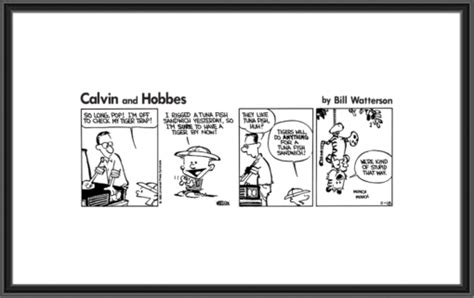 Calvin And Hobbes The 1st Strip Nov 18th 1985 Comic Art Print