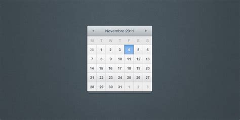 Minimal Calendar Widget Bypeople