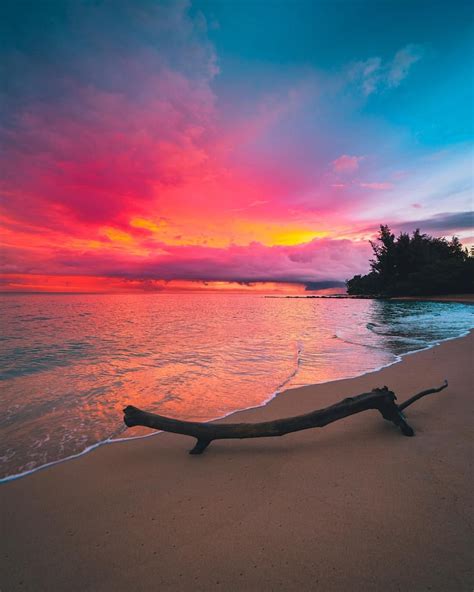Maui Hawaii Beautiful Sunset Scenery Beautiful Sunrise