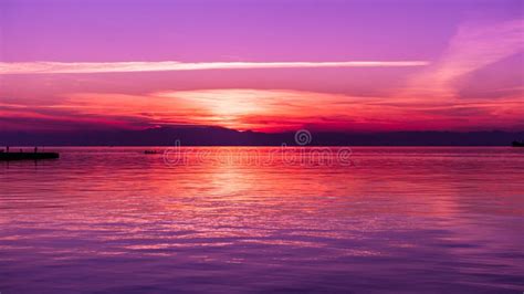 After Sunset Colors By The Sea Purple Tones Stock Photo Image Of
