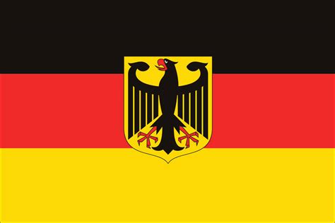 Die flagge der bundesrepublik deutschland oder bundesflagge ist eine trikolore aus drei gleichgroßen horizontalen balken in schwarz, rot und gold. Flagge Deutschland mit Adler 110 g/m² | www.flaggenmeer.de