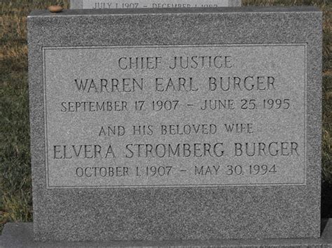 Grave Of Chief Justice Warren Burger Kevin Binversie Flickr