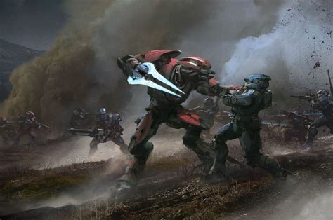 Free Download Halo Reach Elite Battle Spartan Wallpaper Background 4k