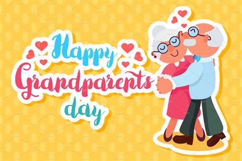 Happy Grandparents Day Custom Designed Illustrations ~ Creative Market