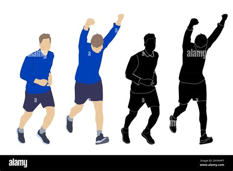 Silhouette Of Jogger Stock Vector Images Alamy