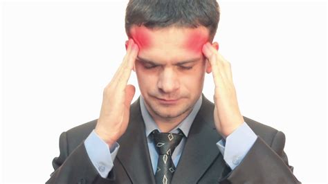Businessman With Headache Throbbing Pain Stock Video Footage 0015 Sbv