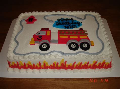 Fire Truck Cake — Childrens Birthday Cakes Firetruck Cake Truck