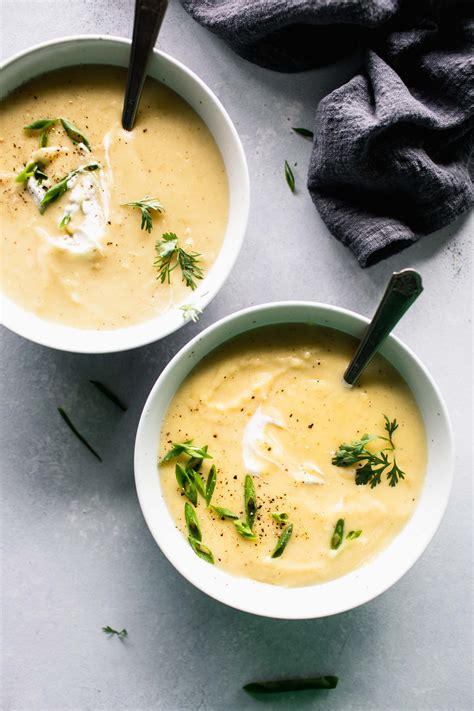 Healthy Potato Leek Soup - 30 Minute Recipe - Platings + Pairings