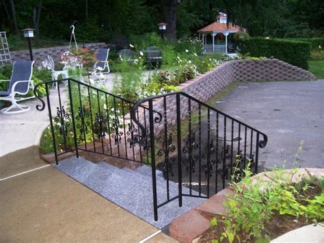 Wood deck railing is the most popular choice, followed by metal deck railing. Exterior Stair Railings Code - Madison Art Center Design