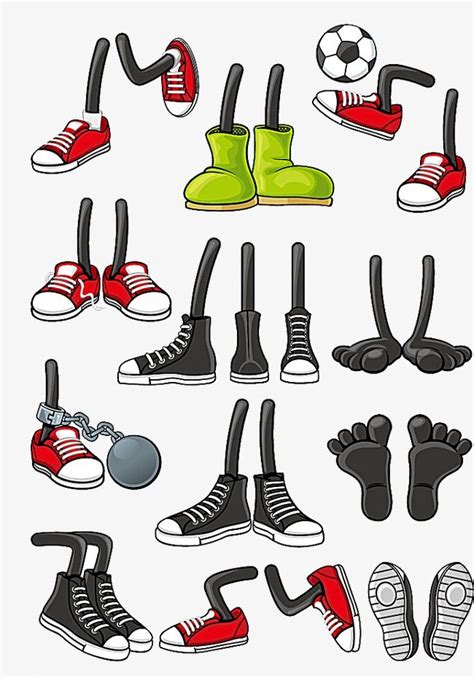 A Bunch Of Different Types Of Shoes And Footwear