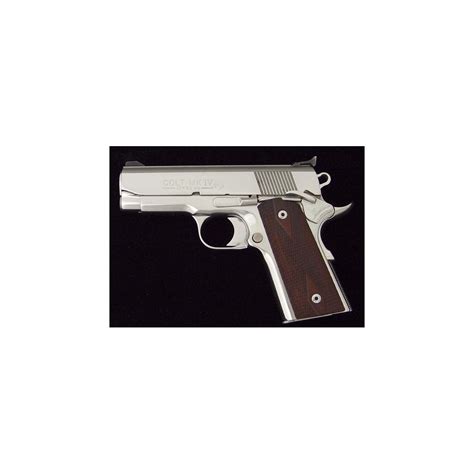 Colt Officers 45 Acp Caliber Pistol Bright Stainless Steel Compact