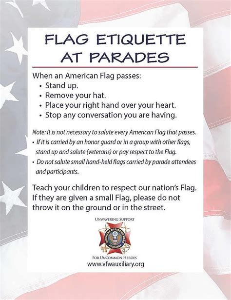 Flag Etiquette At Parades