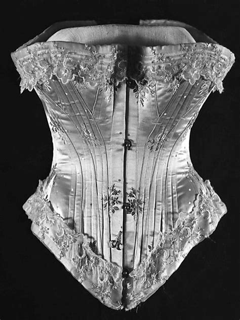 Satin Lace Whalebone Corset Circa 1876 Have To Wonder How They Were Able To Breath Wearing