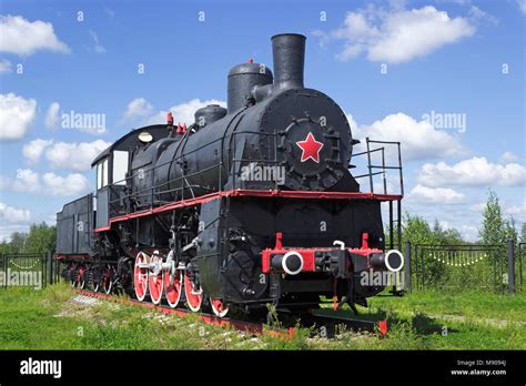 Typical Russian Steam Locomotive Of The Early Twentieth Century Stock
